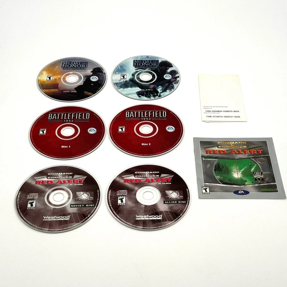 Vintage PC Games Lot 19 Titles Red Alert D&D Icewind Dale Command Conquer